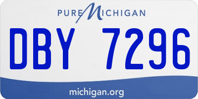 MI license plate DBY7296