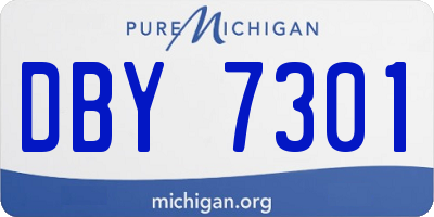 MI license plate DBY7301