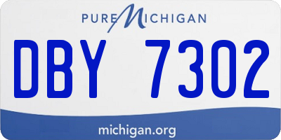 MI license plate DBY7302