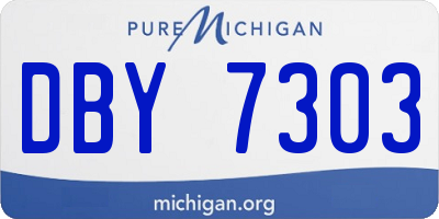 MI license plate DBY7303
