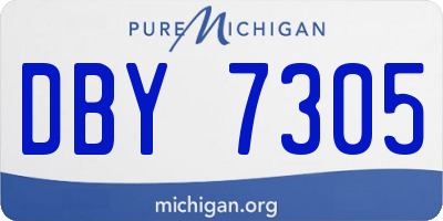 MI license plate DBY7305