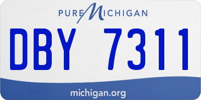 MI license plate DBY7311