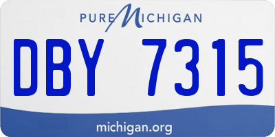 MI license plate DBY7315