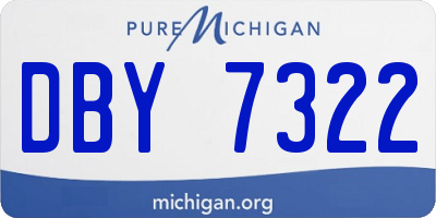 MI license plate DBY7322
