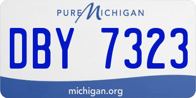 MI license plate DBY7323