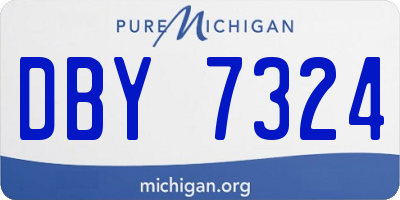 MI license plate DBY7324
