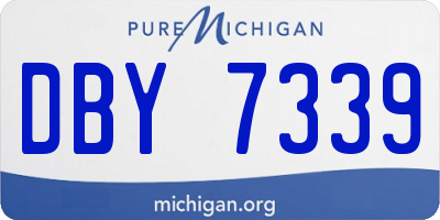 MI license plate DBY7339