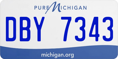 MI license plate DBY7343