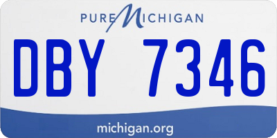 MI license plate DBY7346