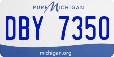 MI license plate DBY7350