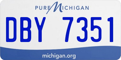 MI license plate DBY7351