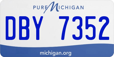 MI license plate DBY7352
