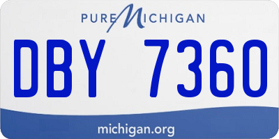 MI license plate DBY7360