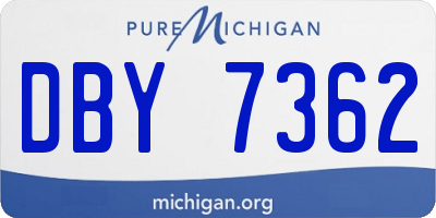 MI license plate DBY7362