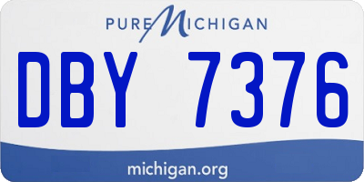 MI license plate DBY7376