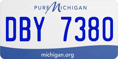 MI license plate DBY7380