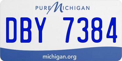 MI license plate DBY7384