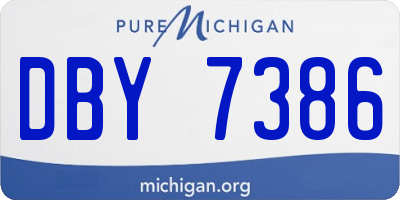 MI license plate DBY7386
