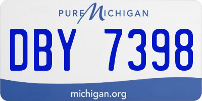MI license plate DBY7398