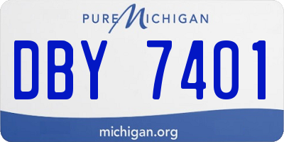 MI license plate DBY7401