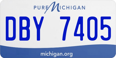 MI license plate DBY7405
