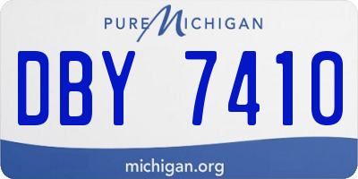 MI license plate DBY7410