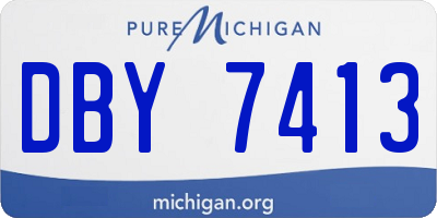MI license plate DBY7413