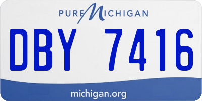 MI license plate DBY7416