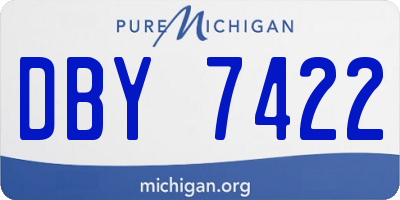 MI license plate DBY7422