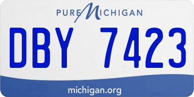 MI license plate DBY7423
