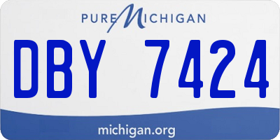 MI license plate DBY7424