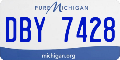 MI license plate DBY7428