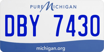 MI license plate DBY7430