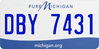 MI license plate DBY7431