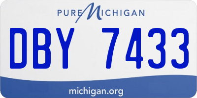 MI license plate DBY7433