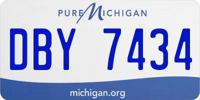 MI license plate DBY7434