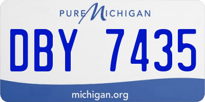 MI license plate DBY7435