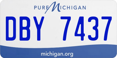 MI license plate DBY7437