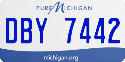 MI license plate DBY7442