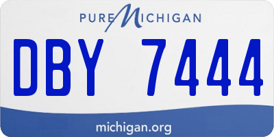 MI license plate DBY7444