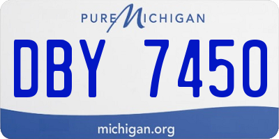 MI license plate DBY7450
