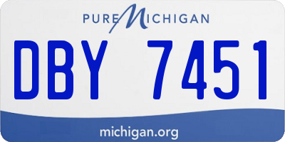MI license plate DBY7451