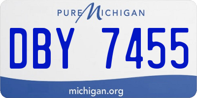 MI license plate DBY7455