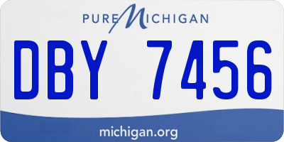 MI license plate DBY7456