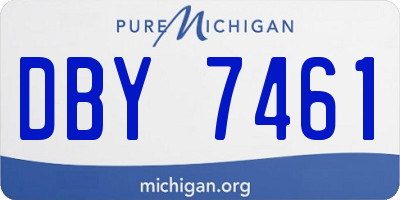 MI license plate DBY7461