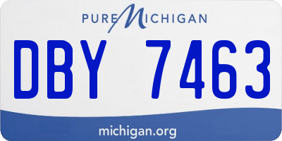 MI license plate DBY7463