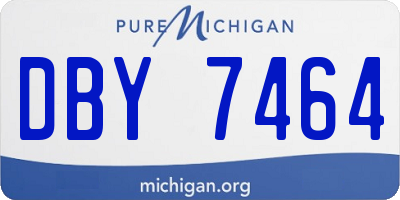 MI license plate DBY7464
