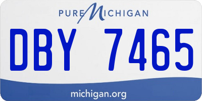 MI license plate DBY7465