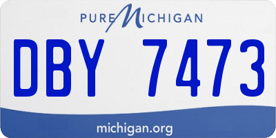 MI license plate DBY7473