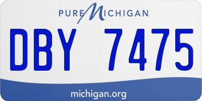 MI license plate DBY7475